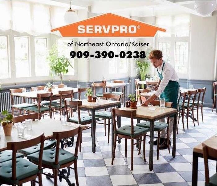 server cleaning in a restaurant 